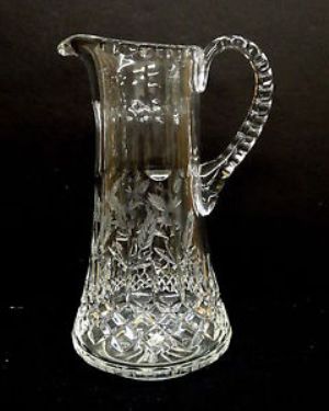 American sale Brilliant cut glass water pitcher