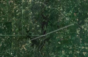 Path of tornado at Lake Martin - April 27, 2011