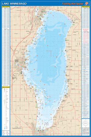 Lake Winnebago, Wisconsin Waterproof Map (Fishing Hot Spots) – Lake Maps